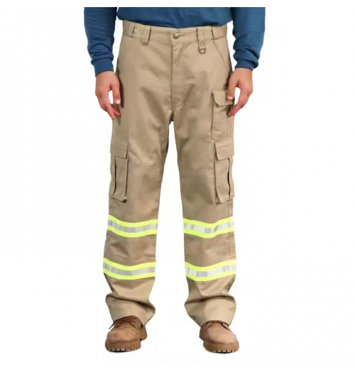 OEM Hi Vis Safety Workwear Working Cloths Multi Pockets Reflective Work Pants Trousers For Men Construction