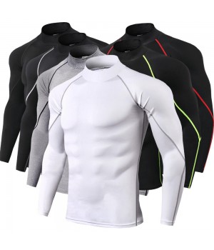 Best price Mens Longsleeve Base Layers Tops Long Sleeve Gym Running Top Workout Shirts