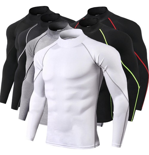 Best price Mens Longsleeve Base Layers Tops Long Sleeve Gym Running Top Workout Shirts