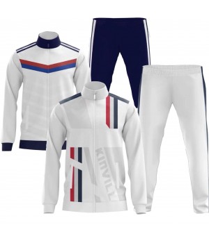 Men Tracksuits For Custom Male Winter Couples 3 Piece Mens High Quality Set Woven Casual Thick White Unbranded Tracksuit