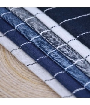 1606Pure Linen Flax Cotton Blend Stripes Fabrics, 70% Cotton 30% Linen for clothing home textile shirt dress men and women wear