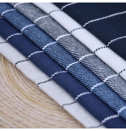 1606Pure Linen Flax Cotton Blend Stripes Fabrics, 70% Cotton 30% Linen for clothing home textile shirt dress men and women wear